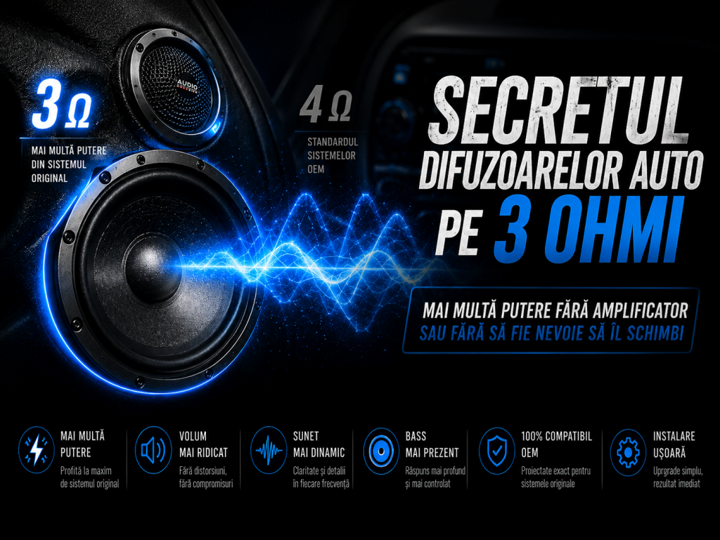 Secretul difuzoarelor auto pe 3 ohmi Audio System Germania